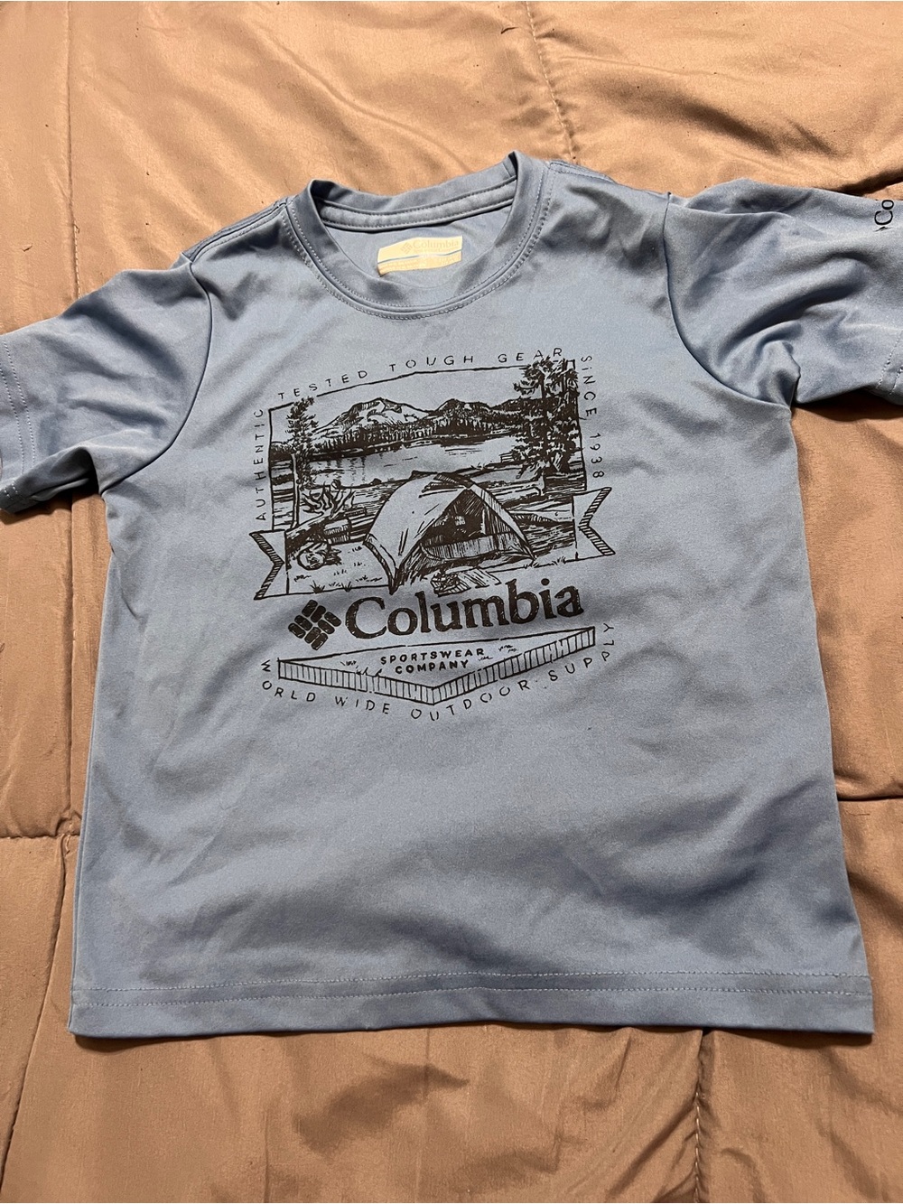 Columbia Boys' Light Blue Short-Sleeve Graphic Tee Size 4/5